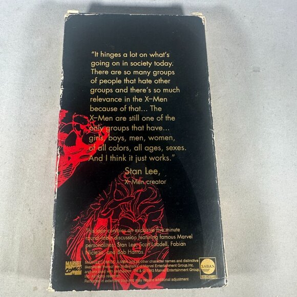 X-Men VHS Night Of The Sentinels Creators Choice Marvel Comics 1993 Vintage - Picture 2 of 3